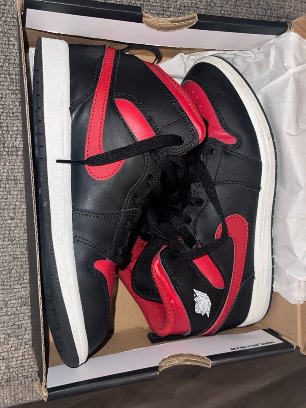 Nike Kids Black and Red High-Top Sneakers